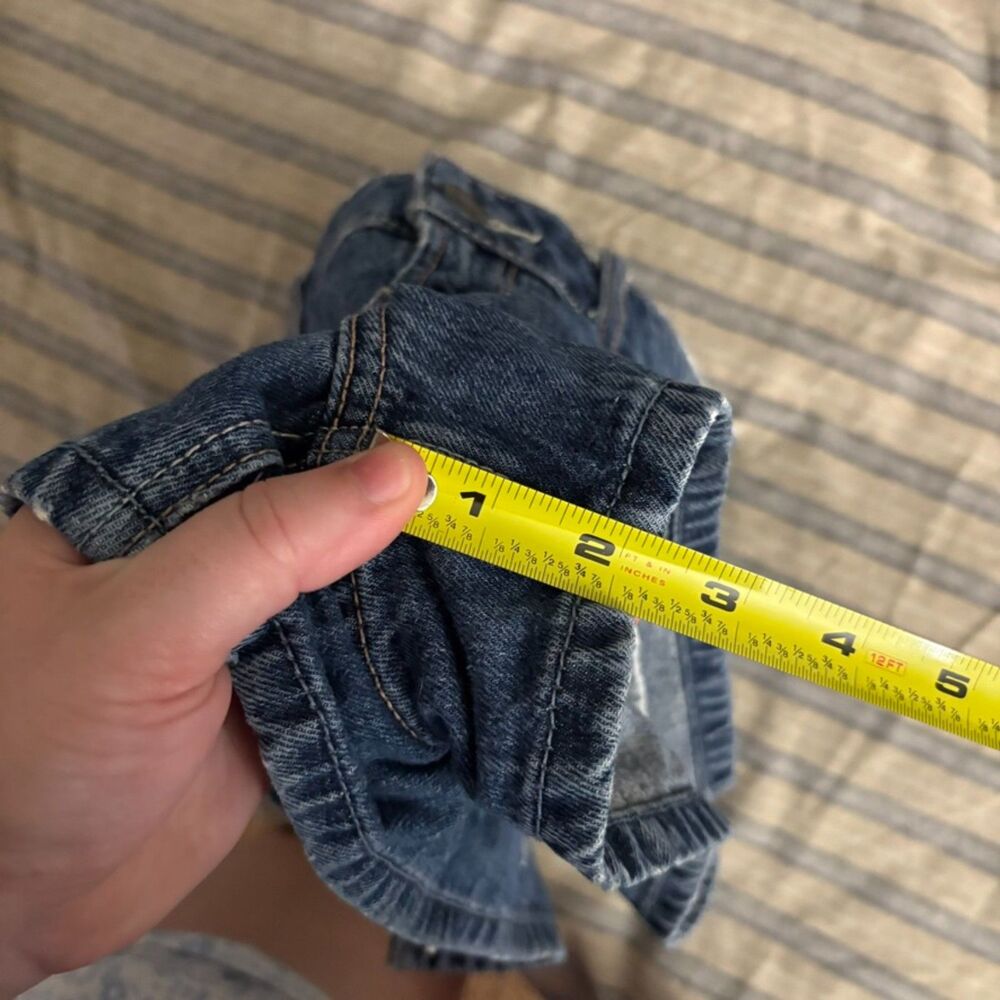 Hollister Ultra Low Rise Mini Short 6 Dark Wash - Picture 2 of 7